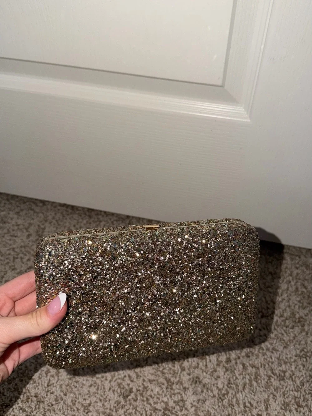 Glitter Evening Clutch Wallet - Gold